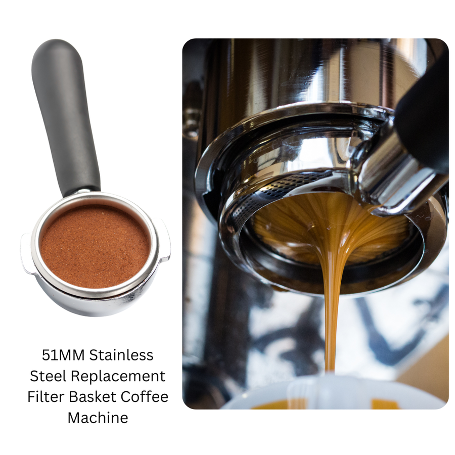 Black Bottomless Portafilter 51mm