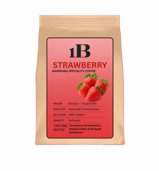 1B – STRAWBERRY Anaerobic Specialty Coffee - قهوة مخمرة بالفرولة
