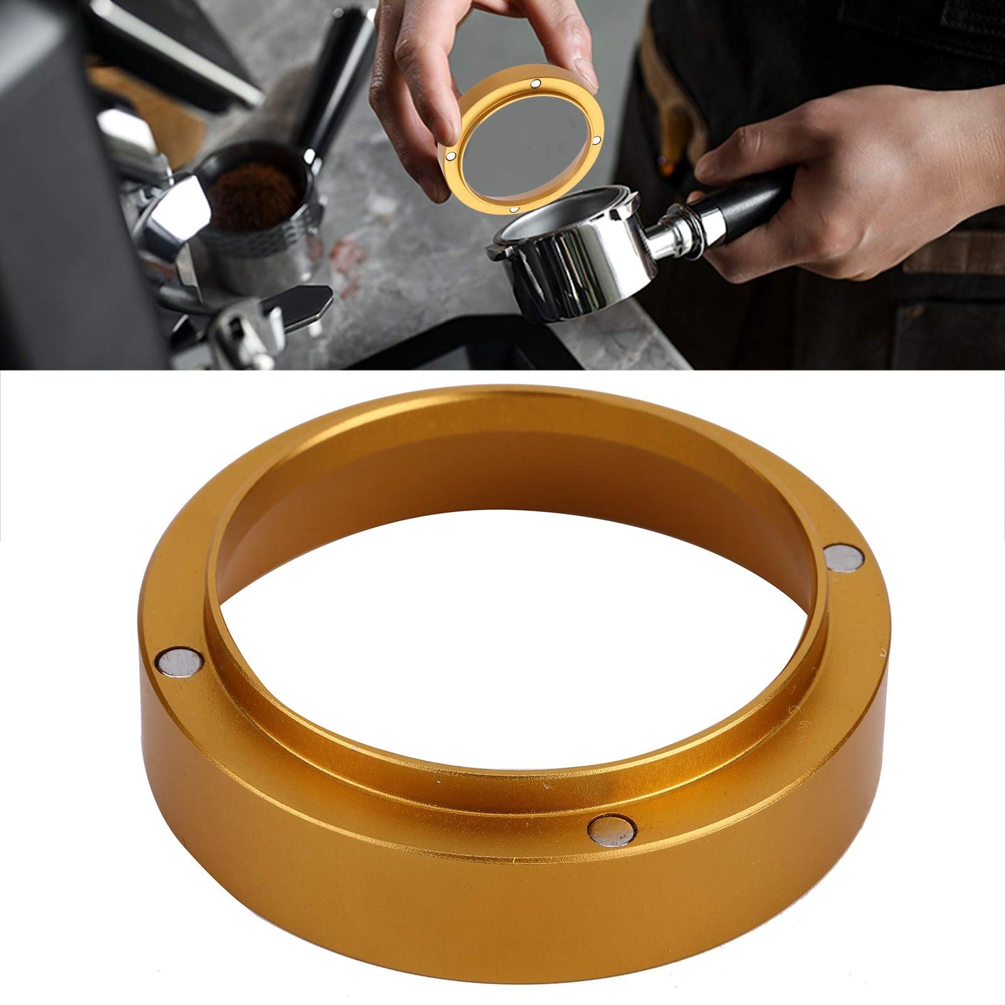 Golden Dosing Ring for Espresso 51MM