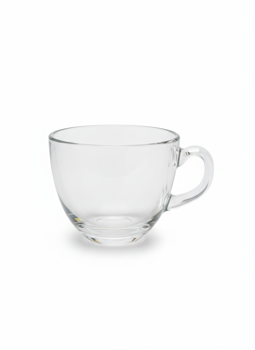 Elegant Clear Glass Espresso Cup – 80ml Heat Resistant Coffee Mug