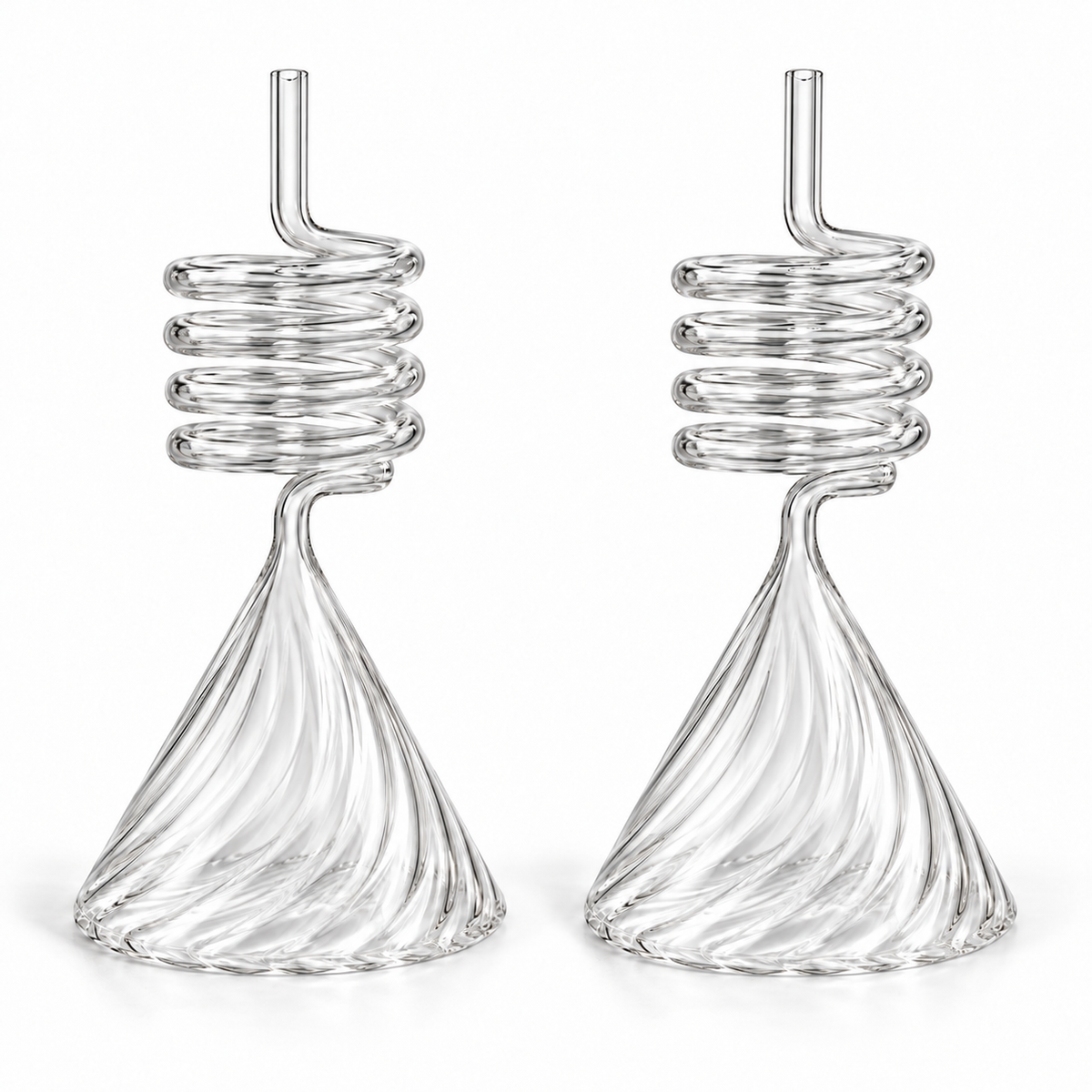 Glass Spiral Pour Over Coffee Dripper – V60 Style Coffee Filter Holder