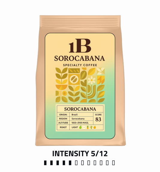 Brazil Sorocabana Specialty Coffee Beans | 1B Light Roast – Nutty Fruity Floral Notes (83 SCA)