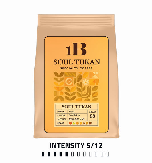 Brazil Soul Tukan Specialty Coffee Beans | 1B Light Roast – Nutty Chocolate Sweet Notes (88 SCA)