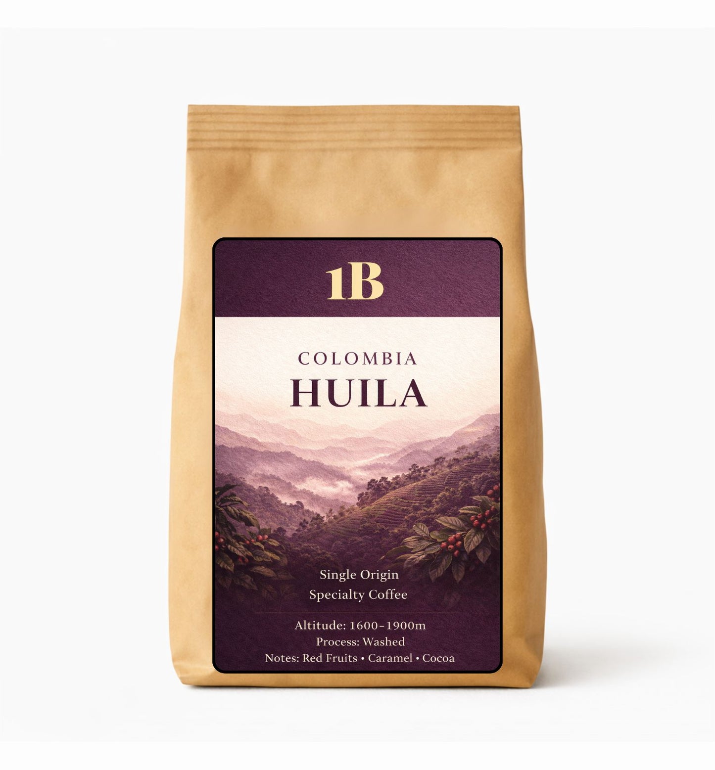 Colombia Huila Specialty Coffee Beans | Red Fruits & Caramel | 1B Coffee