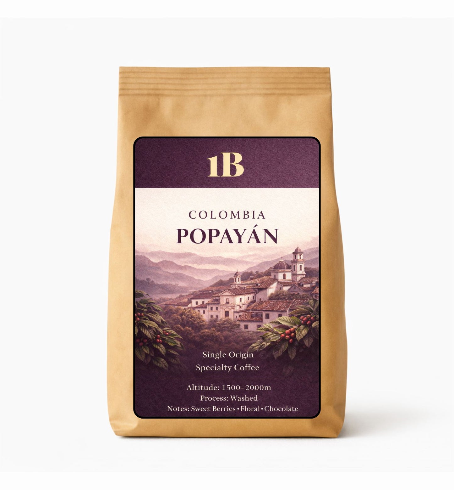 Colombia Popayán Specialty Coffee | Sweet Berries & Chocolate | 1B Coffee