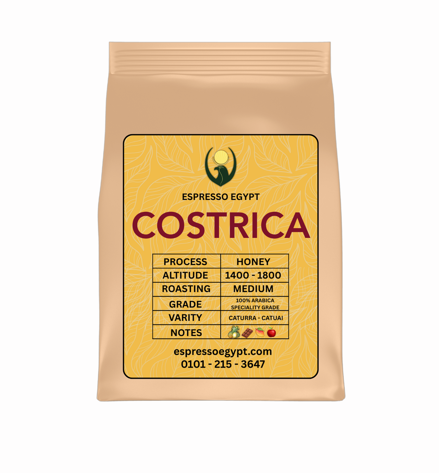 Espresso Egypt – COSTRICA Honey Process Specialty Coffee (Costa Rica – 100% Arabica)