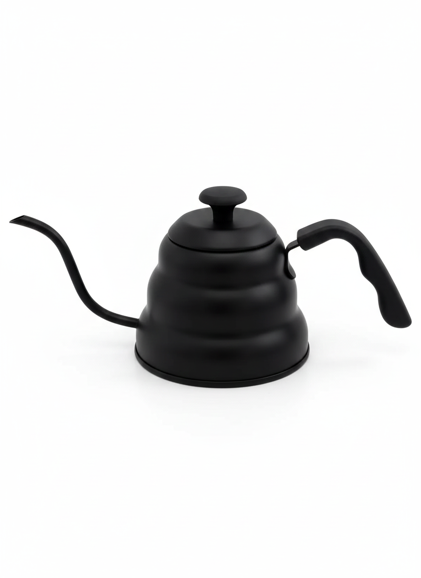 Matte Black Gooseneck Coffee Kettle - Precision Pour-Over Drip Pot 1200 ml