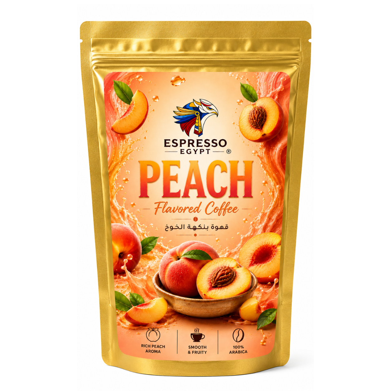 Peach-Flavored Coffee - 100% Arabica