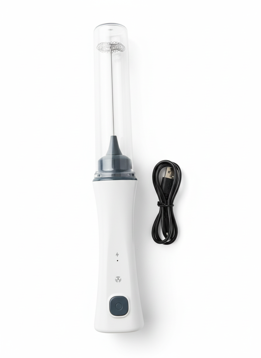 Professional USB Rechargeable Milk Frother with Protective Travel Case
