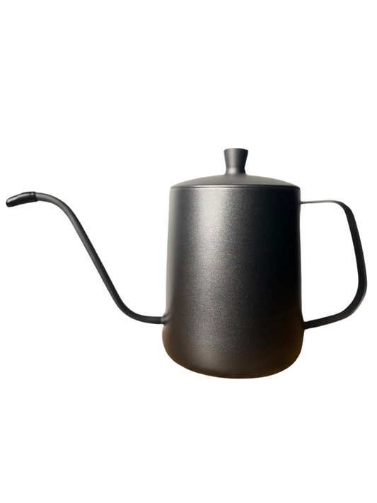 Black Stainless Steel Goose neck Pot With Lid 600ml