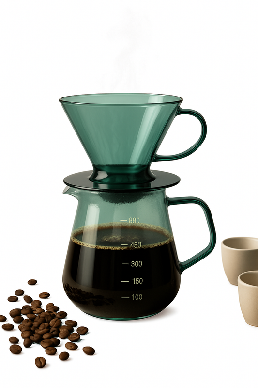 Green V60 Glass Pour Over Set