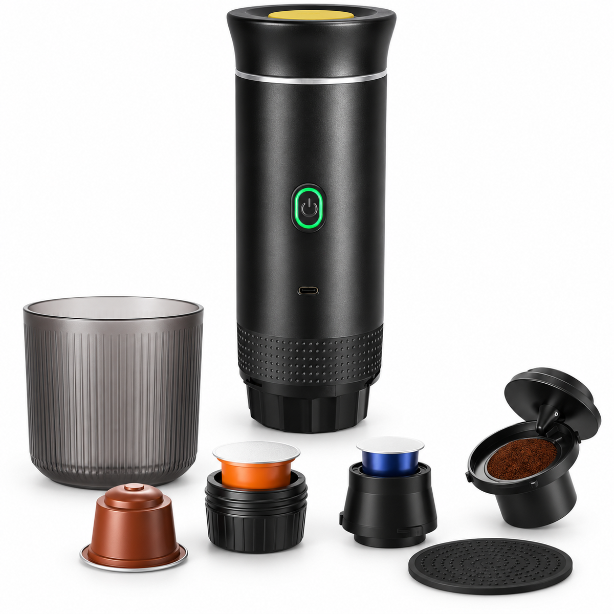 3-in-1 Portable Espresso Maker – Hot & Cold Brew Coffee Machine