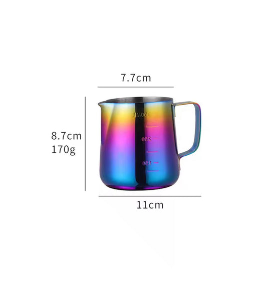 Milk Pitcher – إبريق حليب ملون ستانلس ستيل 350 مل للاتيه آرت
