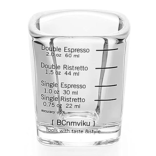 Barista Measuring Shot Glass – Dual Ounce & Milliliter Scale