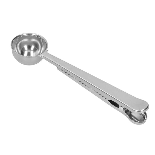 Premium Stainless Steel Dual-Function Coffee Scoop & Bag Clip – 2-in-1 Measuring Spoon