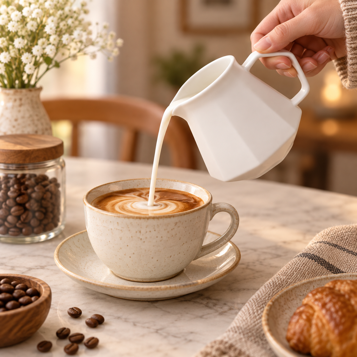 Ceramic Milk &amp; Coffee Pitcher – إبريق سيراميك للحليب والقهوة