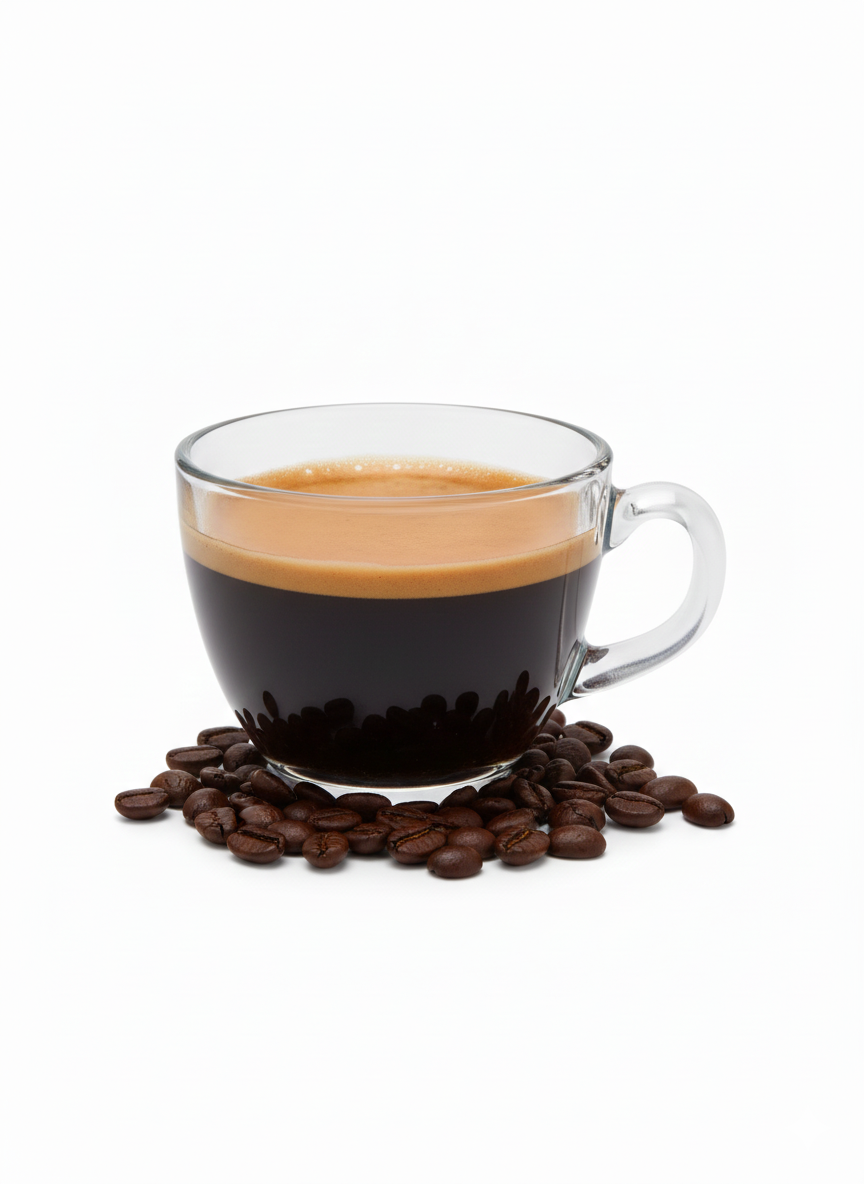 Elegant Clear Glass Espresso Cup – 80ml Heat Resistant Coffee Mug
