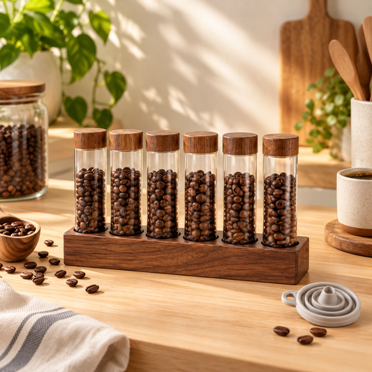 Coffee Bean Single Dose Storage Tubes – Set of 6