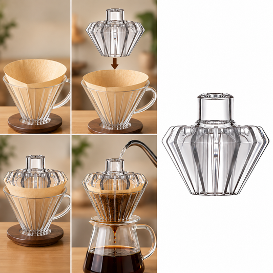 Coffee Filter Paper Holder – Clear Dripper Filter Stabilizer