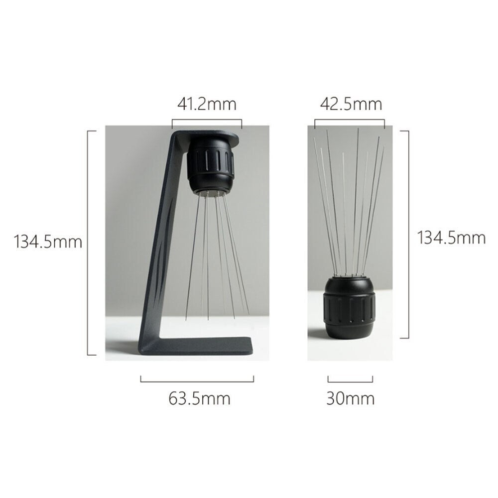 Coffee Distribution Needle Tool with Stand