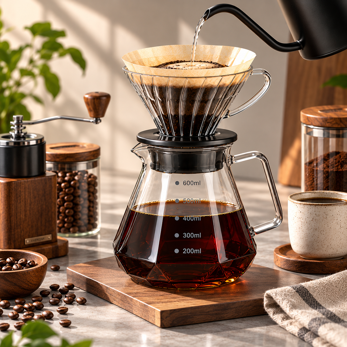 Glass Coffee Server 600ml – V60 & Pour Over