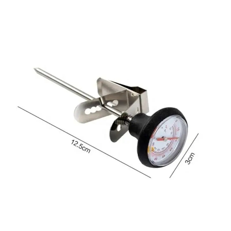 Professional Milk Frothing Thermometer - Stainless Steel with Clip