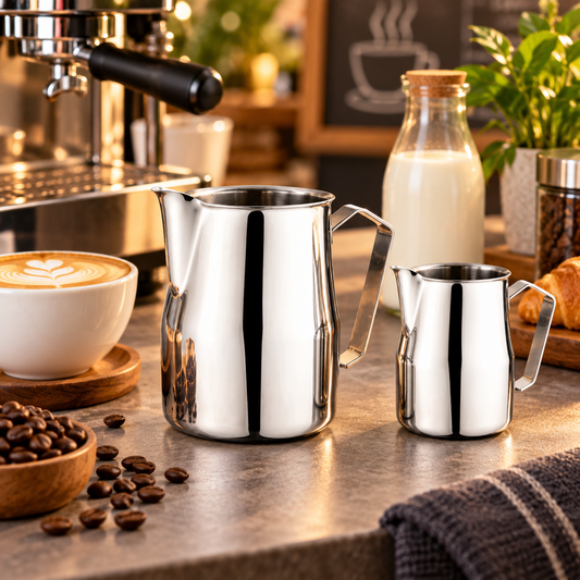 Stainless Steel Milk Frothing Pitcher – Coffee & Latte Art Jug