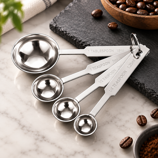 Stainless Steel Measuring Spoon Set – 4 Pieces