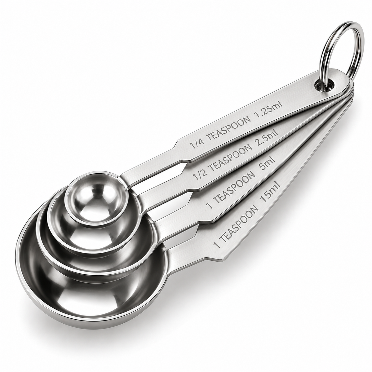 Stainless Steel Measuring Spoon Set – 4 Pieces