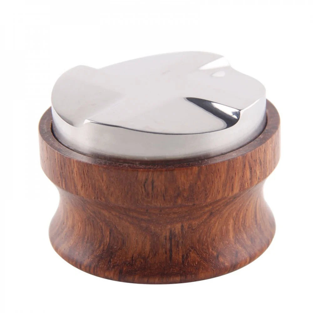 Premium Wooden Coffee Distributor – Flat Base Espresso Tool
