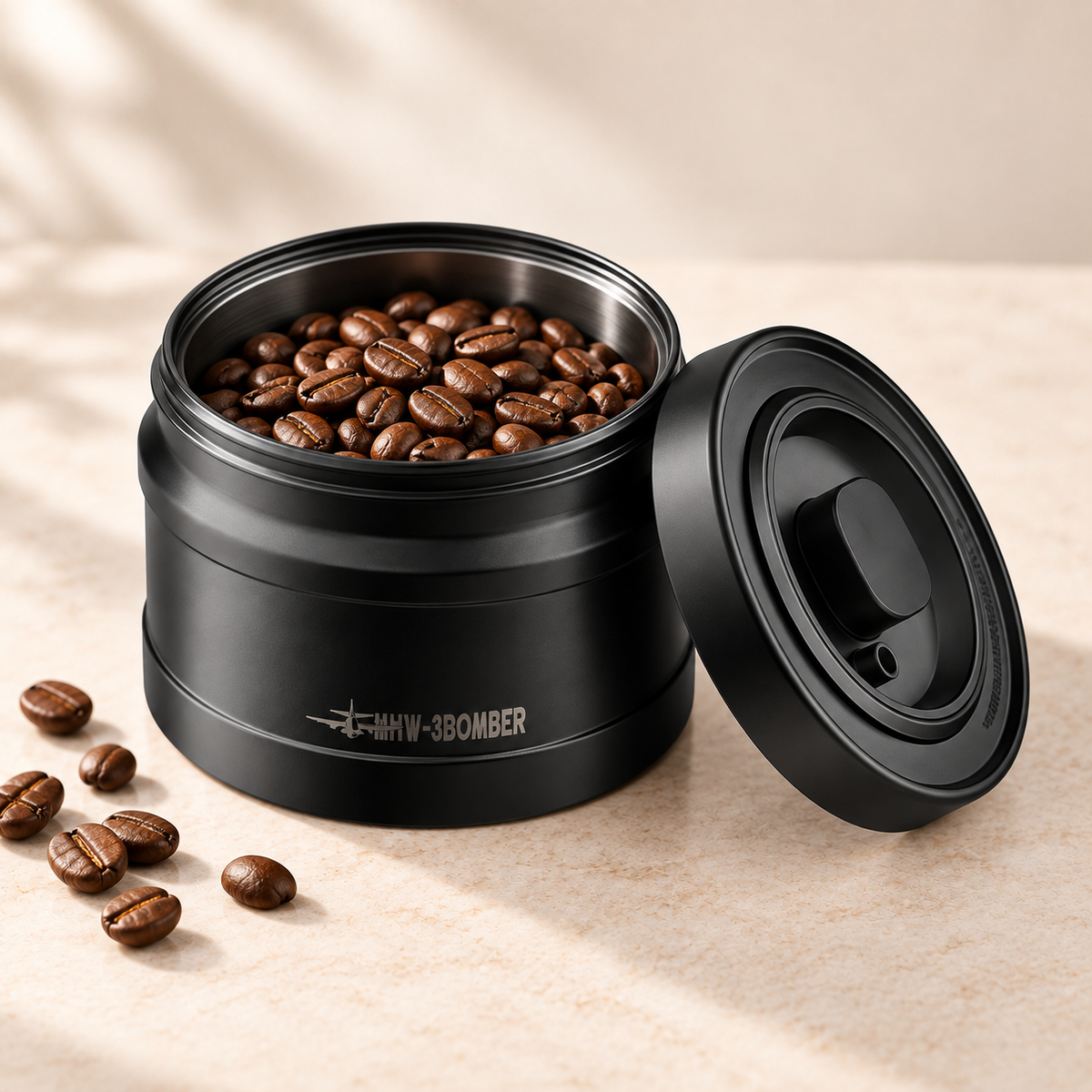 HW-3BOMBER Vacuum Coffee Canister