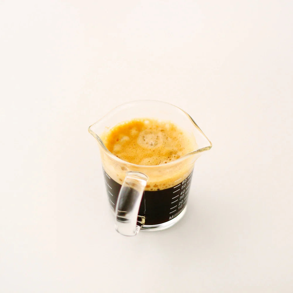 "Barista Espresso Measuring Cup – 75ml Glass Shot Pitcher with Graduated Scale"