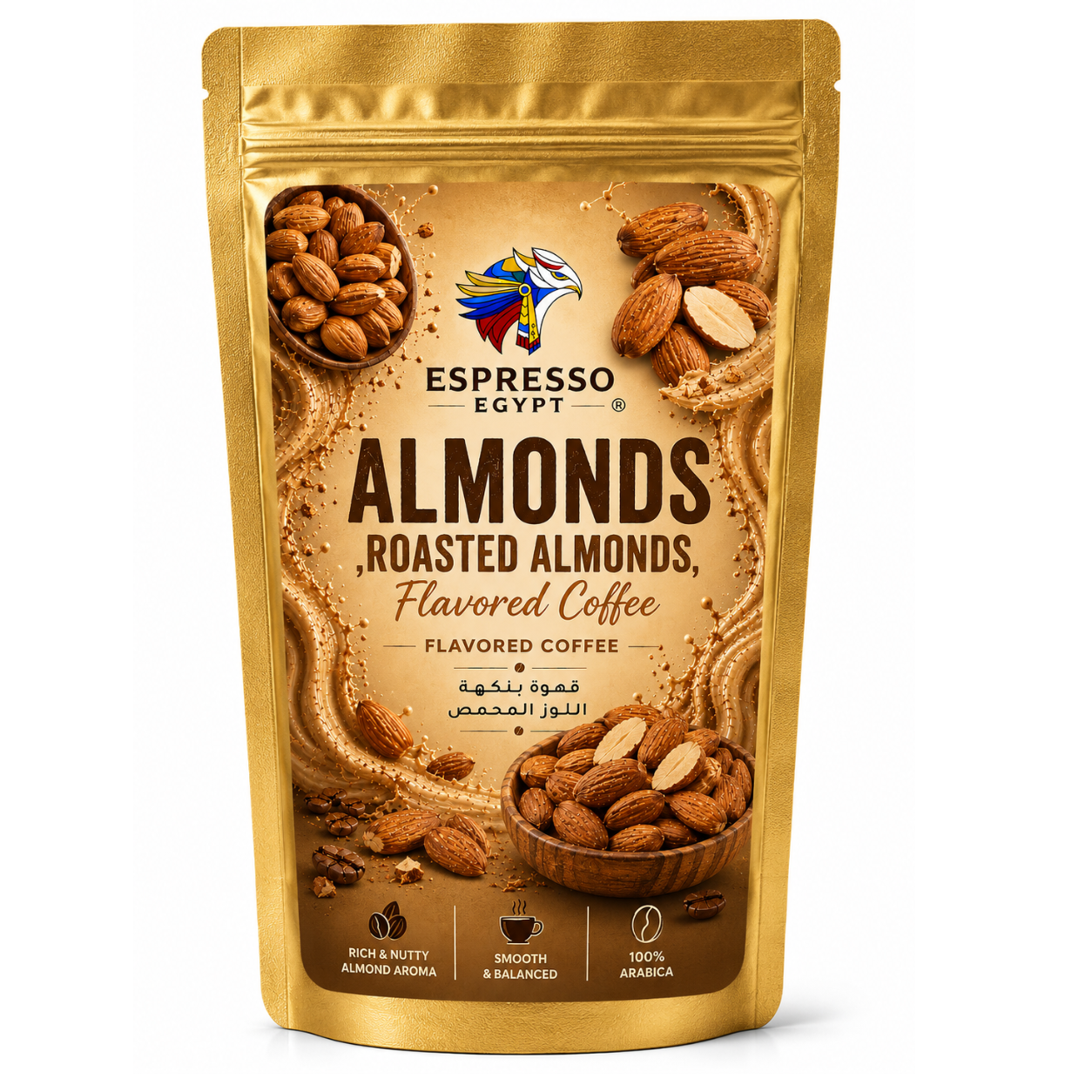 Almonds-Roasted-Flavored Coffee - 100% Arabica