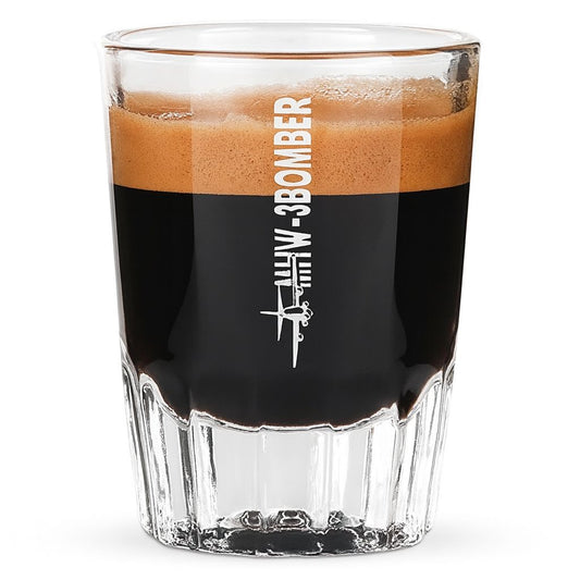 كوب إسبريسو B-3 BOMBER | B-3 BOMBER Espresso Shot Glass (60ml) – Thick Crema Glass for Baristas