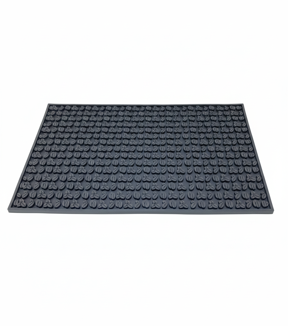 Premium Silicone Coffee Bar Mat - Anti-Slip Coffee Bean Design Tamping Pad