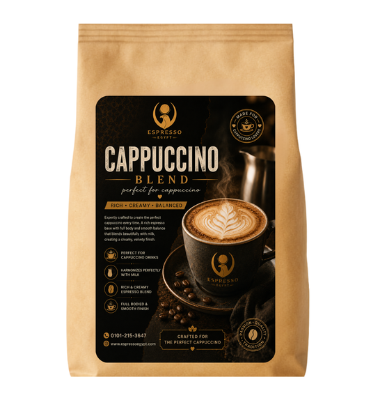 Espresso Egypt Cappuccino Blend Coffee | Fresh Roasted Espresso Beans for Milk Drinks