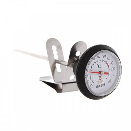Professional Milk Frothing Thermometer - Stainless Steel with Clip