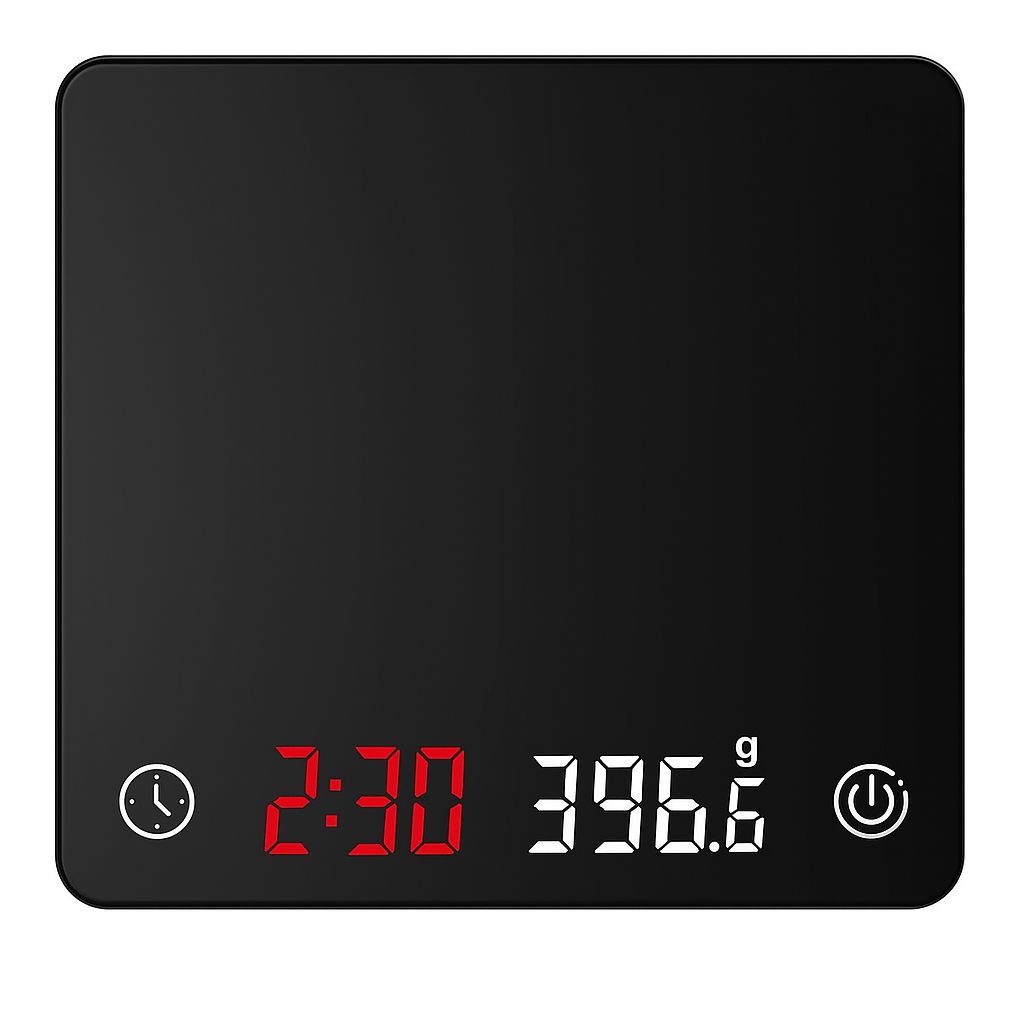 Mini Digital Coffee Scale – Red Display Editionميزان قهوة رقمي – إصدار الشاشة الحمراء