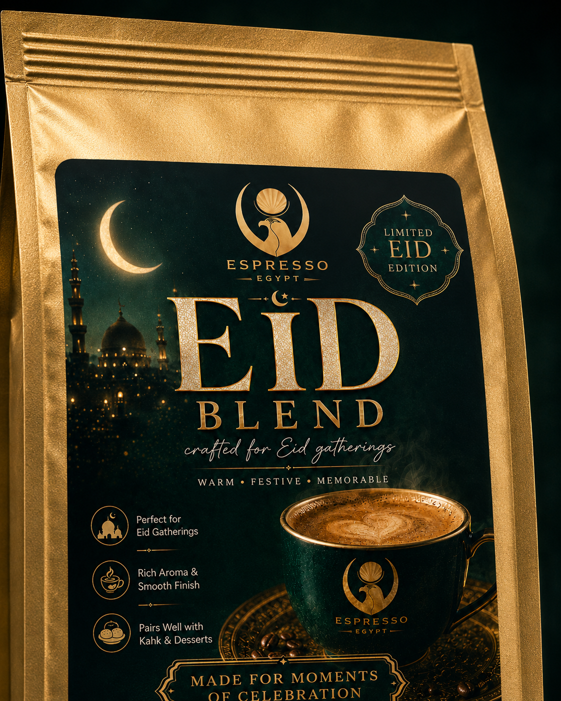 Eid Blend Coffee by Espresso Egypt – Limited Edition Festive Coffee for Eid Gatherings