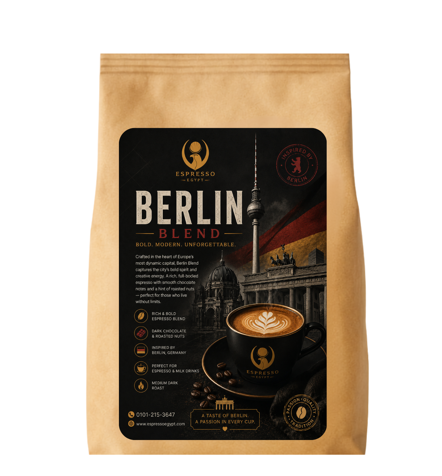Espresso Egypt Berlin Blend Coffee | Medium Dark Roast Espresso Blend