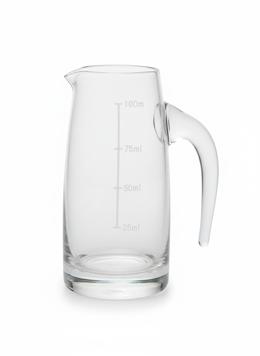 Professional Glass Measuring - 100ml Graduated Milk & Coffee Server