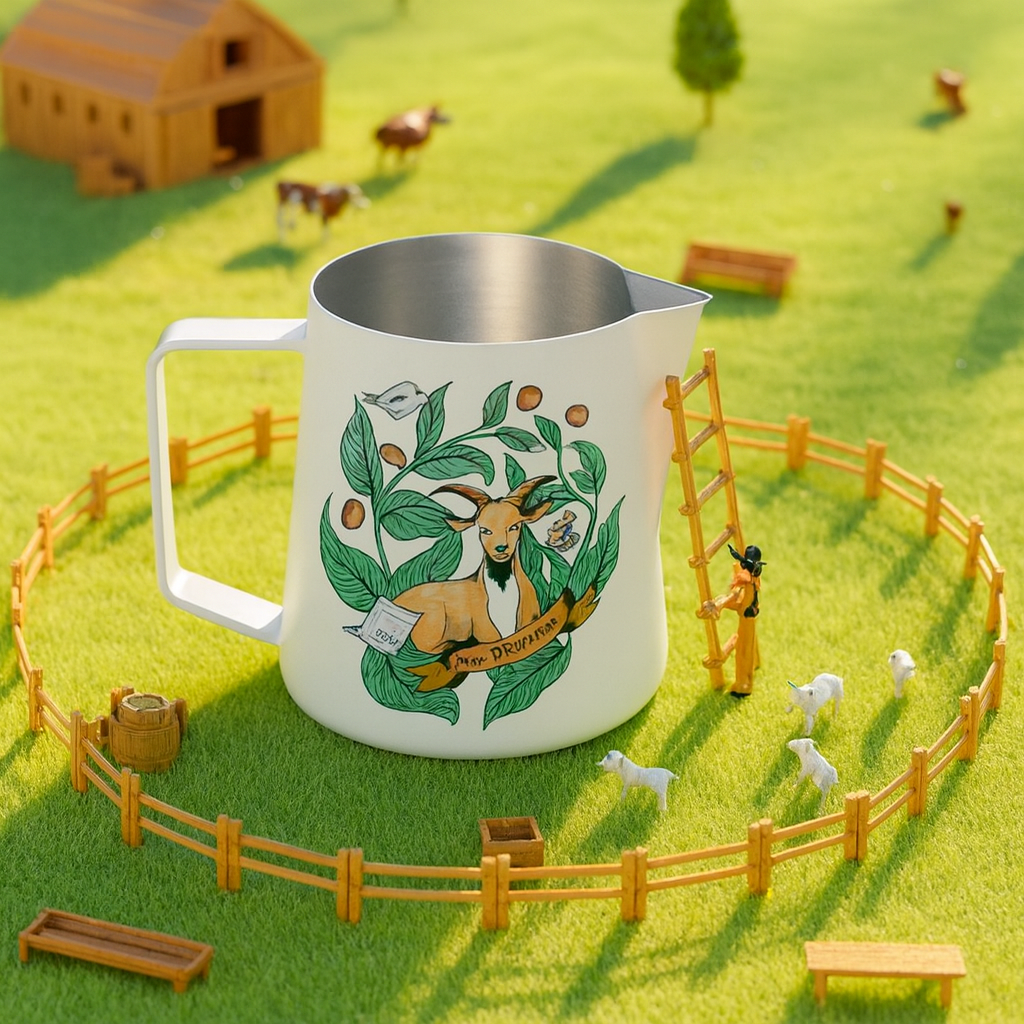 MHW-3BOMBER White Goat Edition Milk Frothing Pitcher 500/600ml – إبريق تبخير الحليب إصدار الغزال الأبيض MHW-3BOMBER