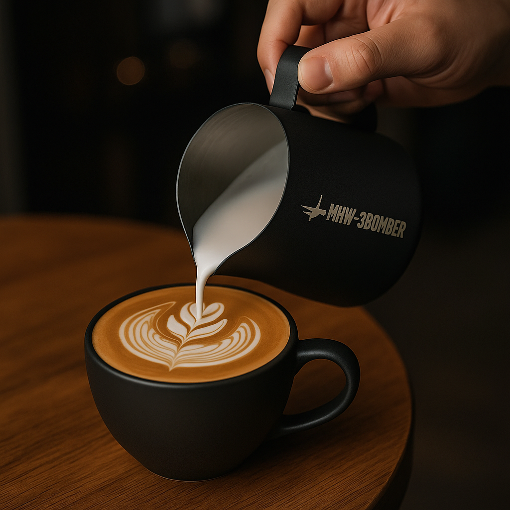 MHW-3BOMBER Matte Blue Milk Frothing Pitcher 500ml – Professional Latte Art Pitcher