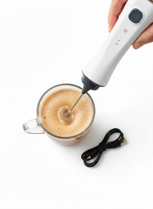 Professional USB Rechargeable Milk Frother with Protective Travel Case